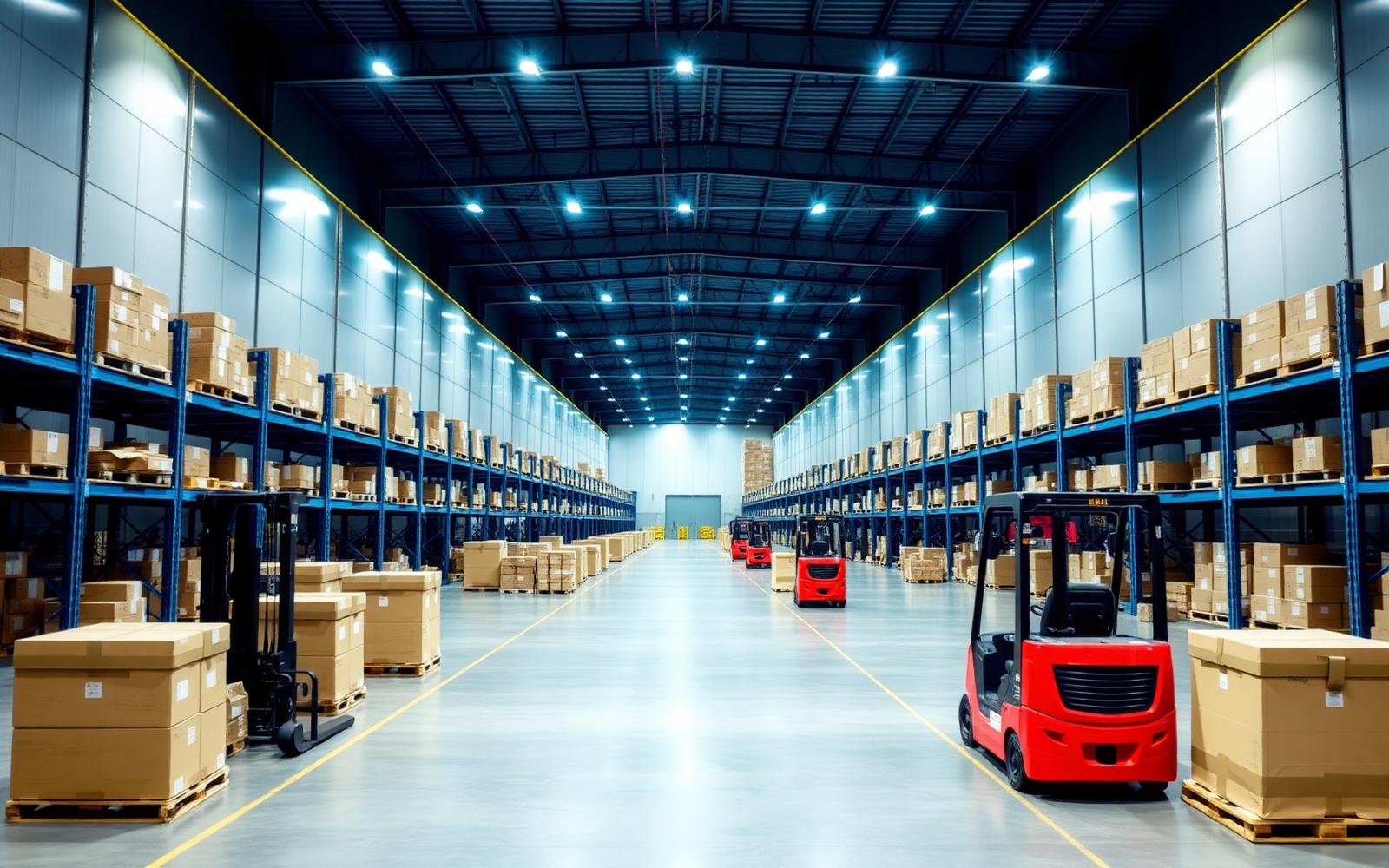 Modern logistics warehouse interior